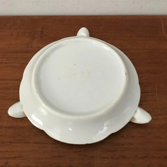 Vintage Luxembourg Pont Adolphe Bridge Gold Plated Porcelain Cigarette Ashtray - Picture 5 of 5